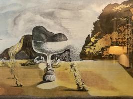 Invisible Afghan with the Apparition on the Beach of the Face of Garcia Lorca in the Form of a Fruit Dish with Three Figs